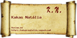 Kakas Natália névjegykártya